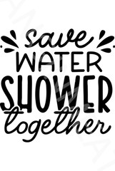 Funny Aluminum Sign Save Water Shower Together Bathroom 8×12 Metal