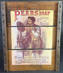 Reproduction Pears Soap Advertisement on Hanging Wall Decor Rustic 14.75″T Shave