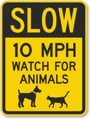 10 Mph Animals Sign Bangin Meats Aluminum Weatherproof Outdoor Metal