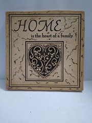 Vintage Home is the heart of the family Wall Decor Plaque 3D Square Retro Rustic