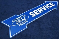 FORD SERVICE – *US MADE* Embossed Metal Arrow Sign – Man Cave Garage Bar Décor