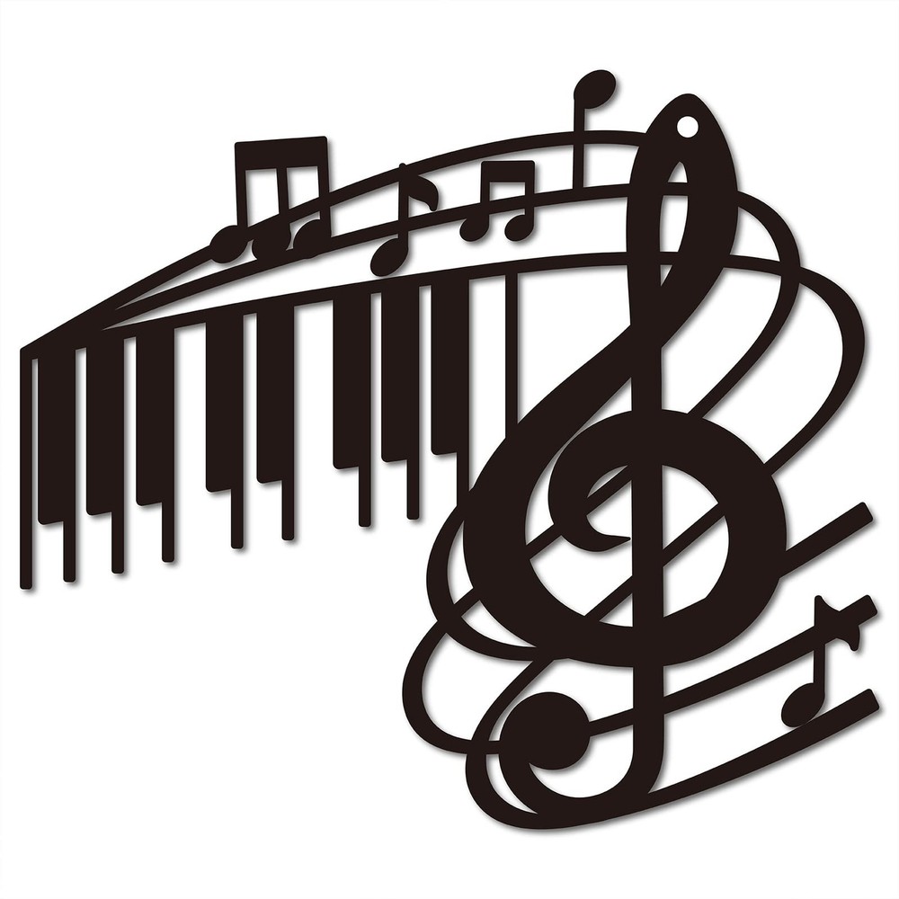 CREATCABIN Metal Wall Art Music Note Decor Wall Hanging Plaques Ornaments Iron W