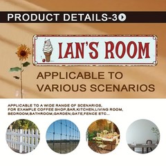 Rustic Name Plaque Metal Board embellish for child bedroom indoor adornment