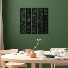 5 Pieces Wooden Wall Art Hollow Wall Decor Wood Panels for Home Decorations B…