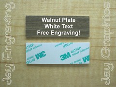 Custom Engraved 1×3 Walnut Woodgrain Plaque | Sign Plate Frame Memorial Pet Urn