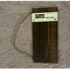 Land’s Crafts Rustic Wood Hanging Plaque 12×5.5 in Brown Stained Decor