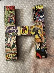 Marvel Comics Large Letter H Wall Decor MDF Comic Book Print Hanging Plaque