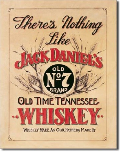 New There’s Nothing Like Jack Daniel’s Decorative Metal Tin Sign