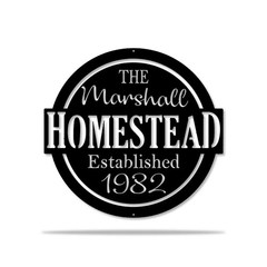 Personalized Family Homestead Metal Signs, Custom Homestead Wall Art Decor