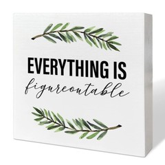 Home Office Desk Wooden Box Sign Decor Inspirational Funny Humor Gift