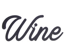 Wine Word Art Sign Home Kitchen Decor Wall Hanging Cursive Script Typography