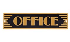 Plastic Office Business Art Deco Style Sign Office Door Home Décor Wall Plaque