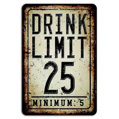 Funny Bar Sign BanginPrints Rustic Aluminum Metal 8×12 Vertical Decor