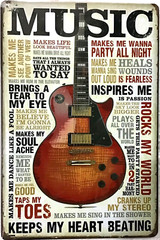 FREE SHIPPING! Buy or make offer b4 it’s sold! 😱 TIN SIGN 8×12 Music guitar S2