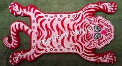 Tibetan Tiger Rugs Handmade 100% Woolen Hand Tufted For Home Decoration