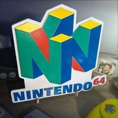 Large Engraved Nintendo N64 Logo Video Game Wall Art Collectable Sign