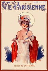 Classy 1928 Vie Parisienne French Magazine Cover Art Metal Poster Sign NEW