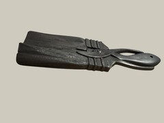 Charred Wood Wall Art Sculpture Paint Brush Pliers ~Workshop ~ Craft Room Decor