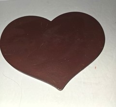 Hand-painted Wooden Heart Plaque Folk Srt Floral Design Cottage Core