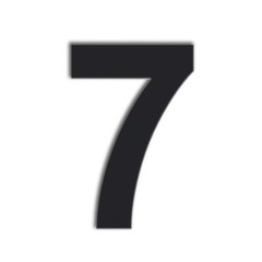 Number 7 QT Modern House Number Super Large 12 Inch Black Solid 304 Steel
