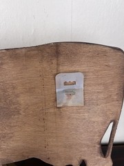 Wooden Cow Wall Hanging Plaque Sign Rustic Primitive Farmhouse Ranch Patina 18″