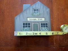 Rustic Wooden House-shaped Decorations Set of 2 Home Decor