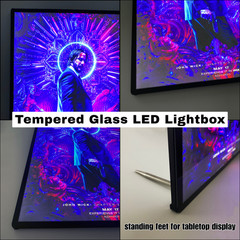 LED Backlit Window View Wall Art Lighted Frame – grey window