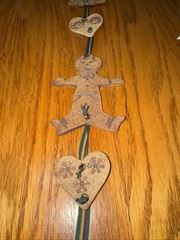 Pottery Gingerbread Man And Woman Primitive Look Wall Hanger 24” Long