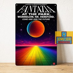 Fantazia At The Park Metal Sign 8×12 Retro Rave Psychedelic Club Wall Art Poster