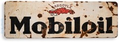 Mobil-oil Gas Oil Sign, Station, Garage, Auto Shop, Retro Rustic Tin Sign A500