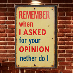 Vintage Metal Wall Sign – Rustic Iron Decor – Yellow Red Black Text