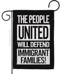 Support Immigrant Families Flag Yard Sign – Abolish ICE Protest Decor for Indepe