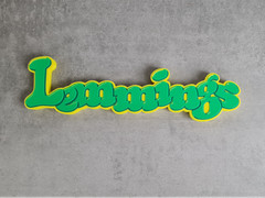 Lemmings Logo / Sign 3D Printed Wall Decor