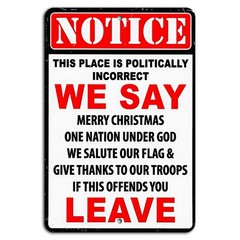 Politically Incorrect Metal Sign BanginPrints Rustic Funny Decor 8×12