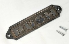 personalised “PUSH” Door Sign Plaque Vintage Nautical Antique Wall Plate Gift s