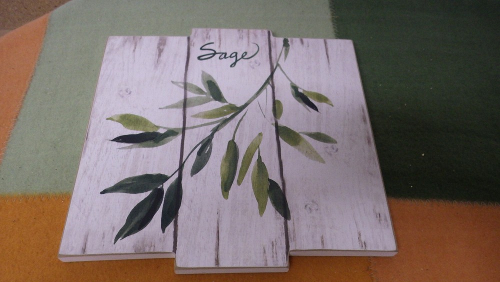 Prinz Wood Motif Sage Garden Home Decoration Wall Hanging Sign 10″ x 10″ New