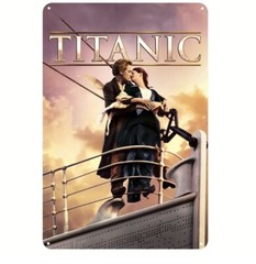 Titanic (1997) Metal Movie Poster Tin Sign Plaque Film / Classic / Vintage Rare