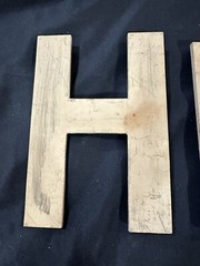 Vintage Letter “H” Advertising Sign Metal ALUMINUM 9×6”