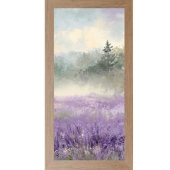 Lavender Field Right Panel Floral Framed Wall Art Misty Purple Wildflower Farmho