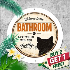 American Retro Round Iron Plaque Classic Country Style Home Metal Sign Decor