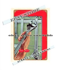 1964 Tools Forged Alloy Wrenches metal tin sign man cave tradesman handyman gift