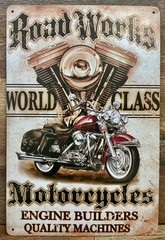 Motorcycle Metal Wall Sign 12″ x 8″