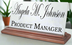 Custom Nameplate – Solid Marble – Personalized Desk Name Plate