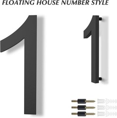 Contemporary 8-Inch Floating House Number – Weather-Resistant Acrylic Decor