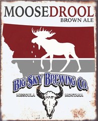 Vintage Moosedrool aluminum sign 12x16in