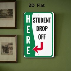 20.32×30.48 cm Metal Sign Student Drop-Off Point