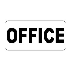Office Black Retro Vintage Style Metal Sign – 8 In X 12 In With Holes