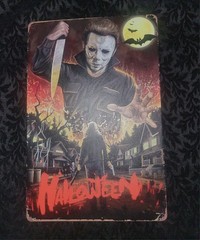 NEW Michael Meyers & Laurie Halloween 2018 Artwork Horror Movie Tin Metal Sign