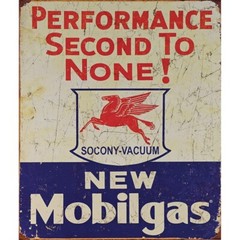 Mobilgas Tin Sign – 12-1/2″W x 16″H, Made in USA #DE-1725
