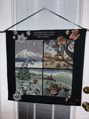 Vintage Four Seasons “To Everything There Is A Season” Tapestry Wall Decor